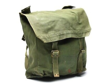 Original British army M37 haversack canvas olive OD pack military large side bag