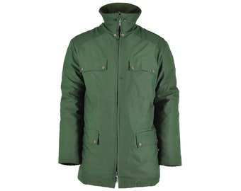 Original German police officer parka warm green windproof jacket with winter liner
