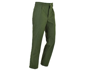 Original Swedish military working pants green vintage workwear trousers NEW