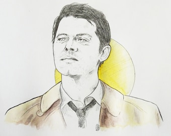 Original illustration "Castiel" Supernatural