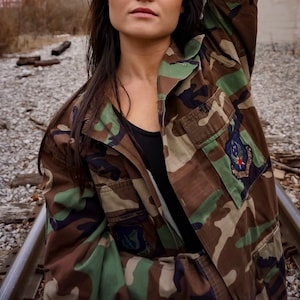 Military Jacket Woodland Camo.