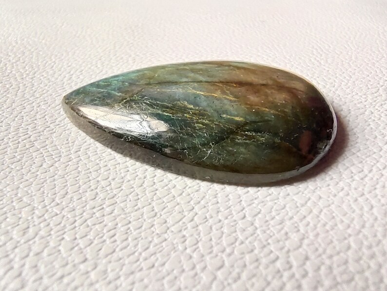 Natural Labradorite Gemstone Mix Fire Loose Gemstone Pear Shape Cabochon Size 27x41x7MM Approx Weight 57 CT Approx