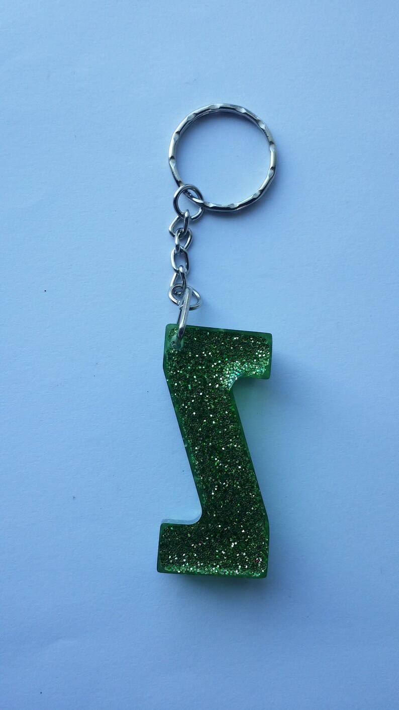 Resin initial keyring gift boxed