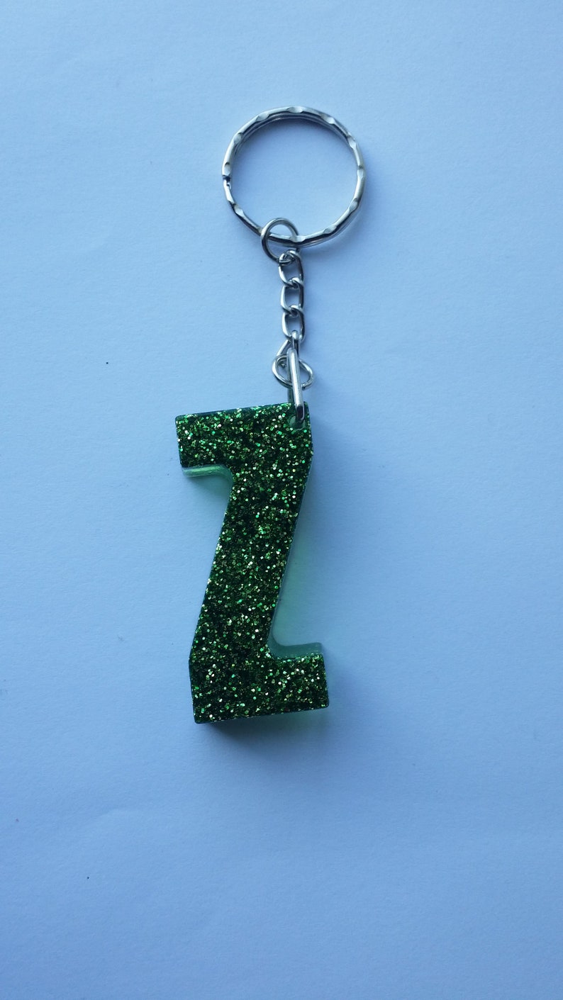 Resin initial keyring gift boxed