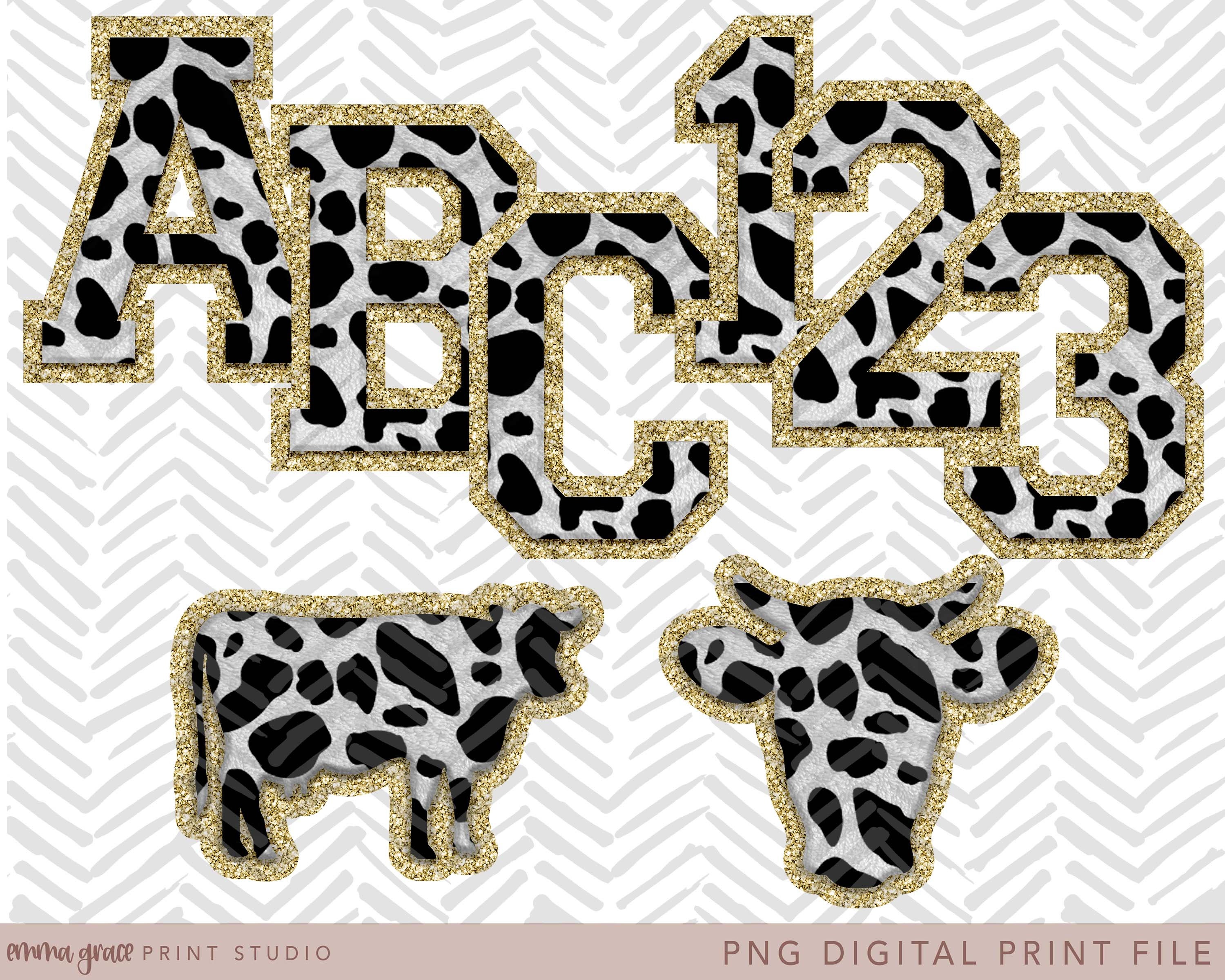 Patch Letters - Cow Print – Northern Accents