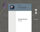 Bewerbungsvorlage deutsch, Lebenslauf Vorlage, Moderner Lebenslauf, Anschreiben, Deckblatt, Motivationsschreiben Word & Pages No.14
