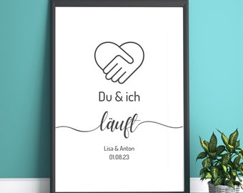 Plakat Miłość / Ślub - Pobieranie cyfrowe | Płótno z możliwością personalizacji - Para / Miłość - P1