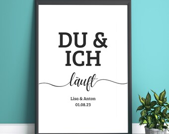Plakat Miłość / Ślub - Pobieranie cyfrowe | Płótno z możliwością personalizacji - Para / Miłość - P2