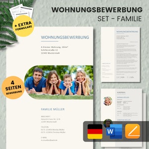 Apartment application - Apartment application - Application template Apartment families + forms - German - Word + Pages No.2