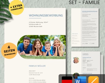 Apartment application - Apartment application - Application template Apartment families + forms - German - Word + Pages No.2