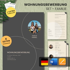 Apartment application - Apartment application - Application template Apartment families + forms - German - Word + Pages No.3
