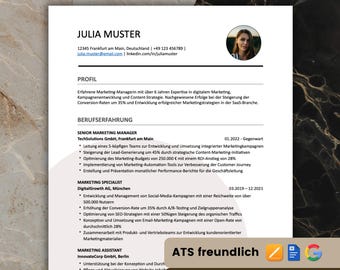 Szablon CV zoptymalizowany pod kątem ATS + eBook ChatGPT | List motywacyjny Word, Pages, Google Docs | Róża niemiecka nr 7