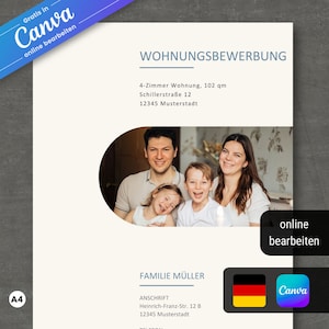 Canva Apartment Application / Apartment Application / Complete Applicant Portfolio for Singles, Couples, Single Parents or Couples Canva template No.2