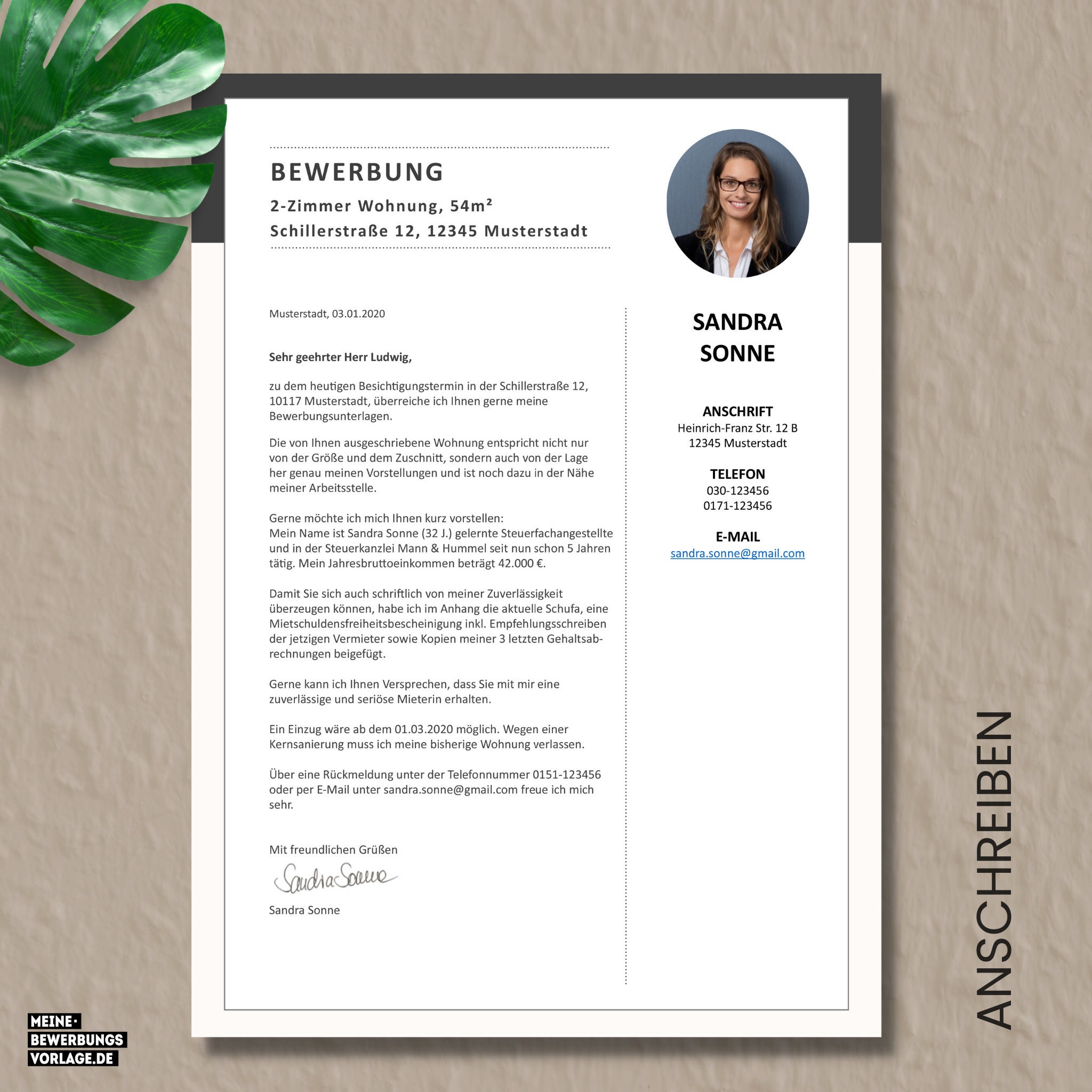 Wohnungsbewerbung Wohnung Bewerbung Bewerbungsvorlage Wohnung Single Formulare Deutsch Word