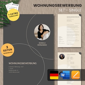 Apartment application - Apartment application - Application template apartment single + forms - German - Word + Pages No.3