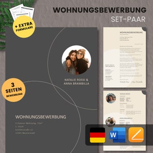 Apartment application - Apartment application - Application template apartment couples + forms - German - Word + Pages No.3