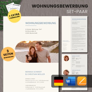 Apartment application - Apartment application - Application template apartment couples + forms - German - Word + Pages No.2