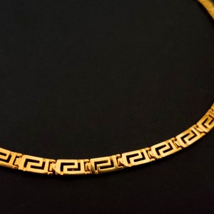 Sterling Silver 925 Greek Key Meander Gold Plated Necklace From Greece, Griechicher Silber Kette Halskette Griechenland, Collier Grecque image 6