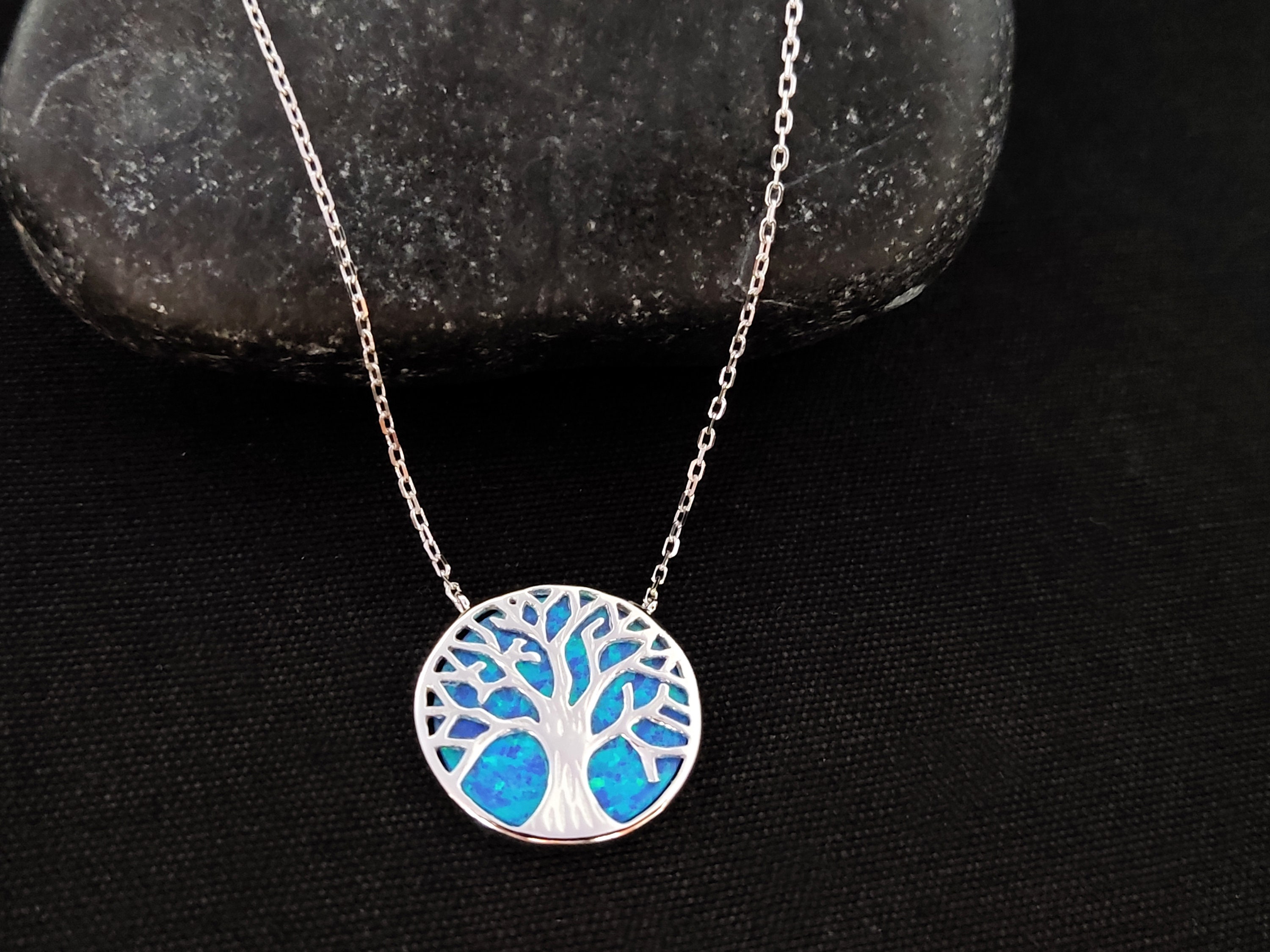 Tree of 2024 life opal necklace