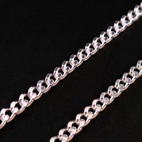 Sterling Silver 925 Gourmet 3mm Flat Greek Chain Anklet Bracelet, Jewelry From Greece, Griechischer Silber Kette Armband Fußkettchen,