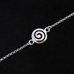 Sterling Silver 925 Ancient Greek Spiral Fine Chain Adjustable Bracelet 13mm, Griechischer Armband, Bijoux Grecque Grece, Greek Jewelry
