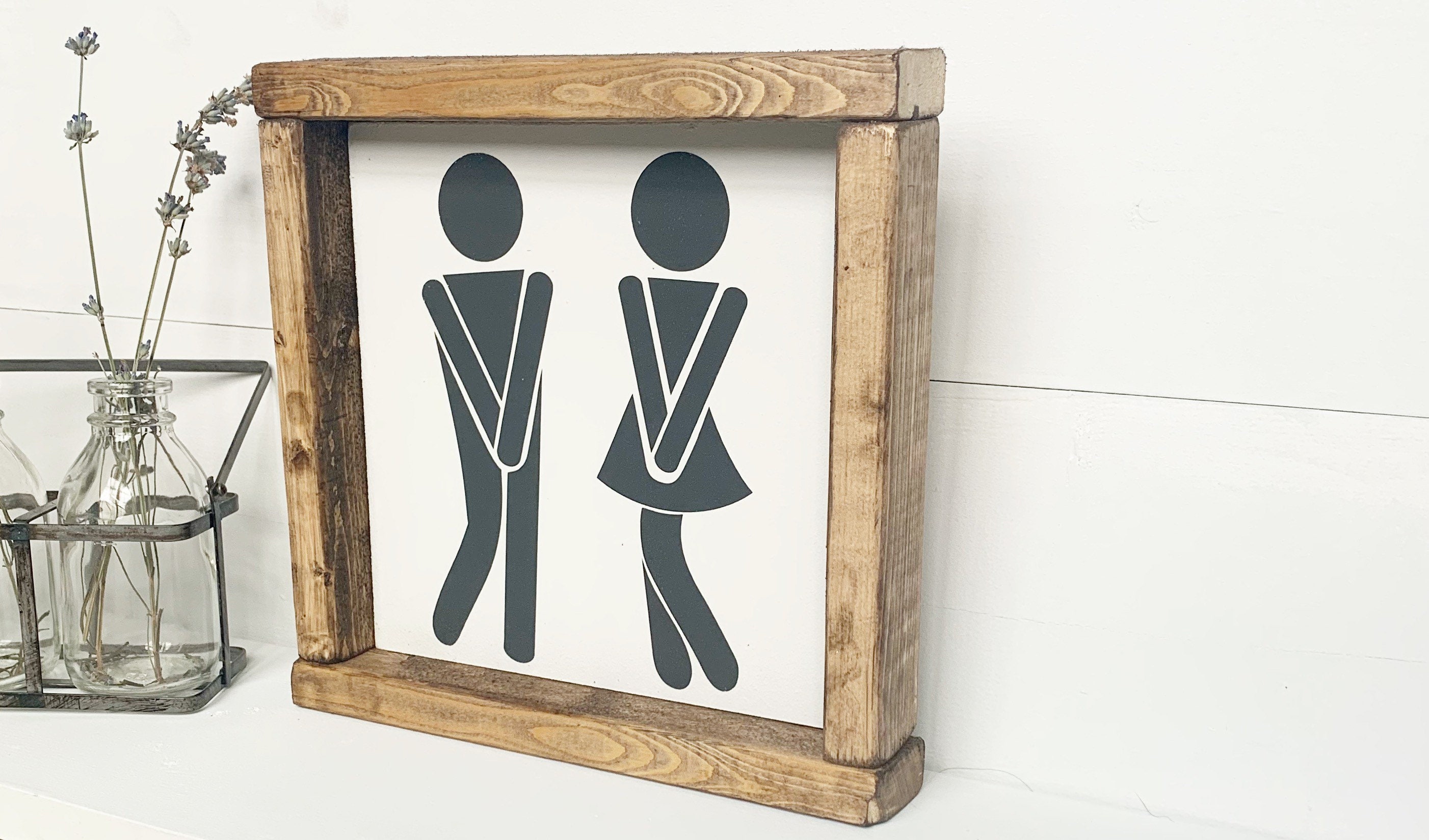 Bathroom Sign Bathroom Decor People Bathroom Sign | Etsy