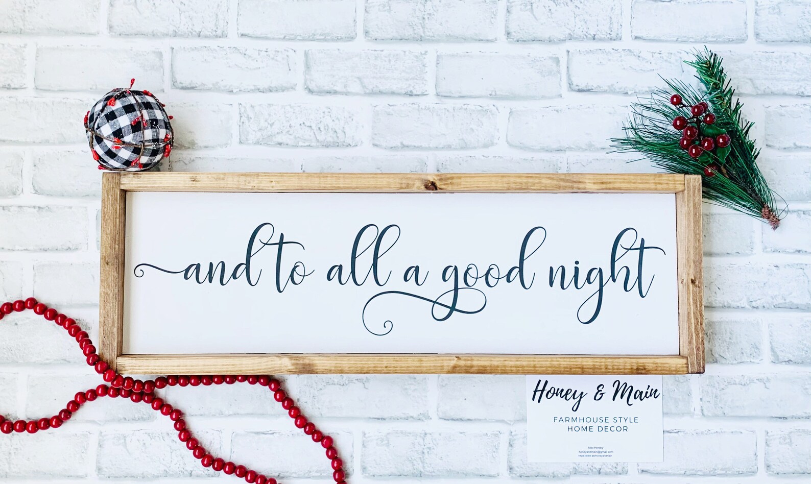 To All A Goodnight Wood Sign Christmas Sign Christmas - Etsy