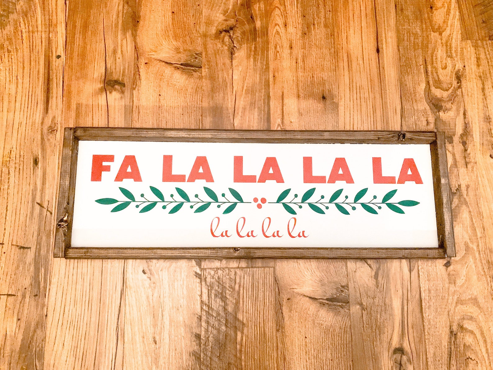 Christmas Signs Christmas Decor Fa La La La Sign Etsy