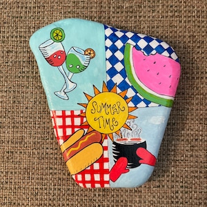 Summertime painted rock SEALED