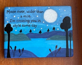 Roca pintada del río Moon SELLADA