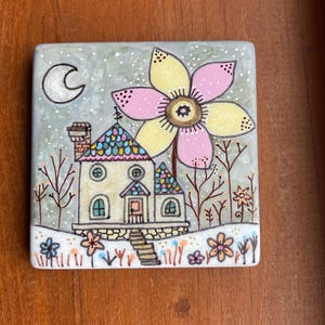 Spring coming through winter painted rock SEALED