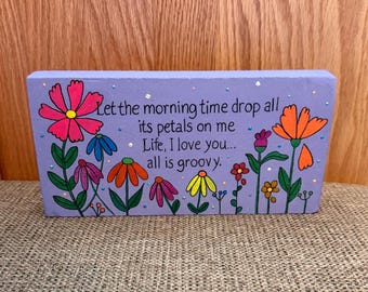Hand painted lyrical garden brick SEALED 59th Street Bridge