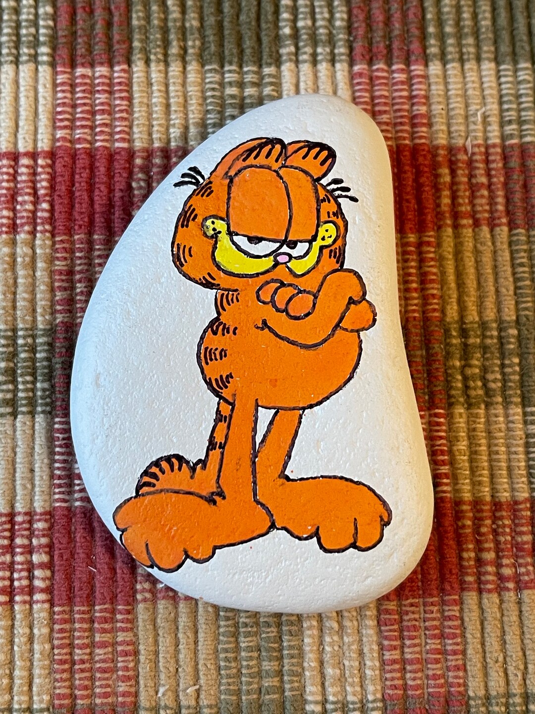 Garfield Painted Rock SEALED Etsy