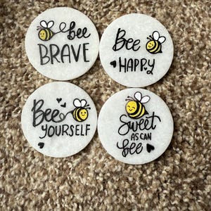 Inspirational Bee Painted Rocks SEALED only 4 dollars each! SEALED