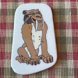 Diego painted rock SEALED on thin Santorini