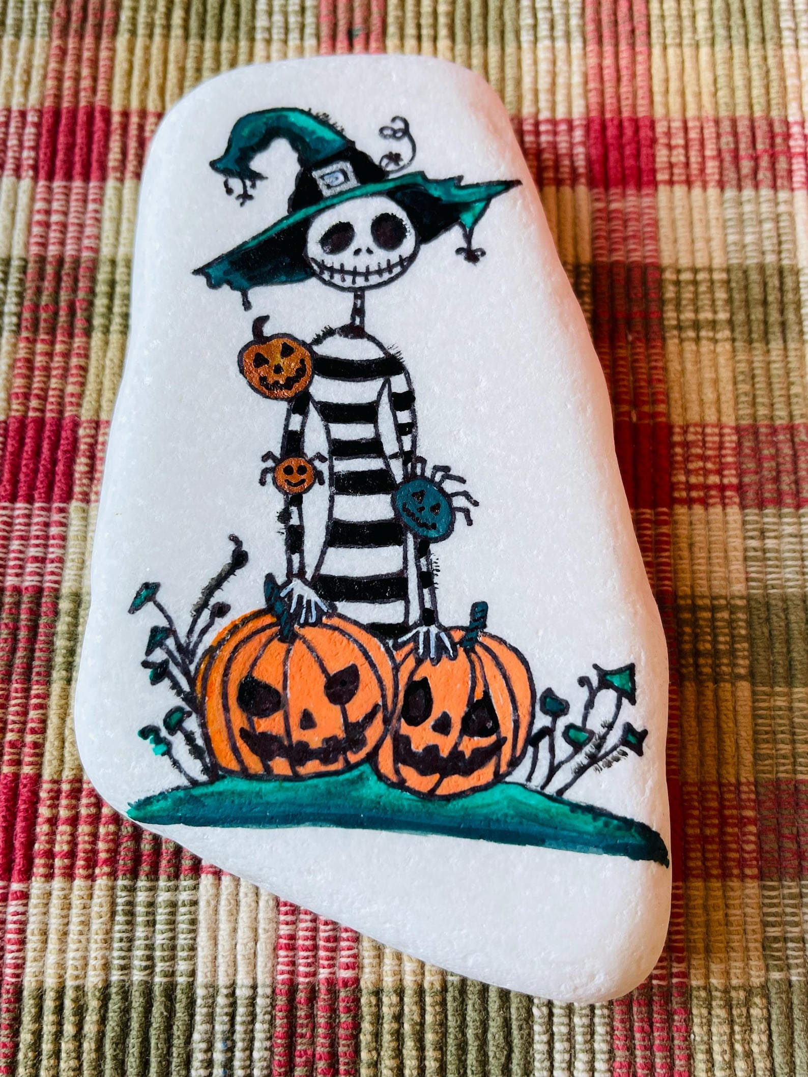 Quirky Rocks Quirky Skeleton Painted Rock SEALED Halloween Painted Rocks - Etsy