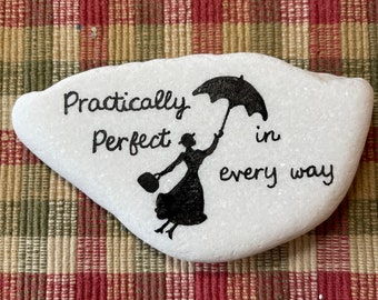 Practically Perfect Painted Rock SEALED Mary Poppins