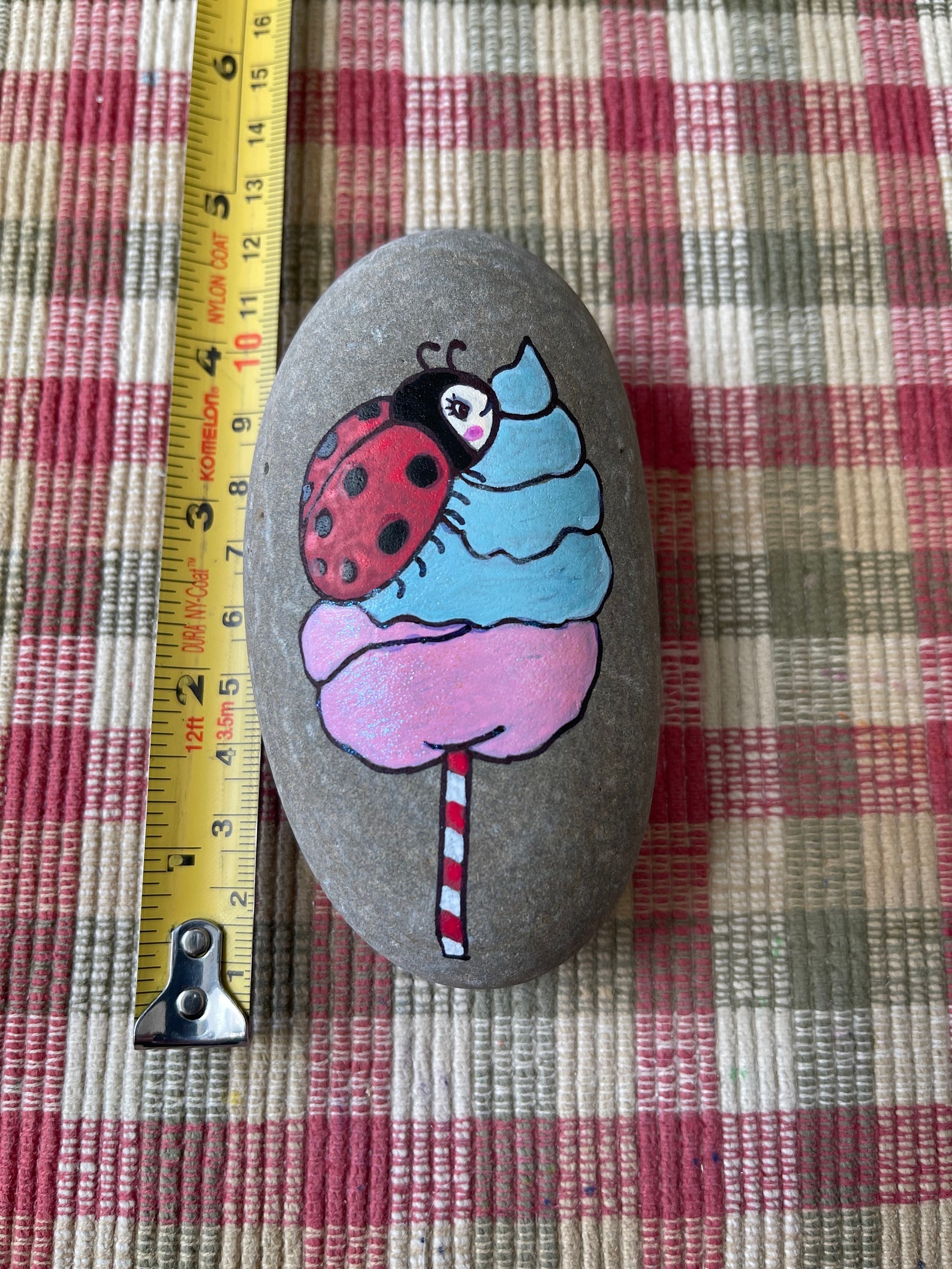 Quirky Rocks Quirky Ladybug Painted Rock on Cotton Candy SEALED - Etsy