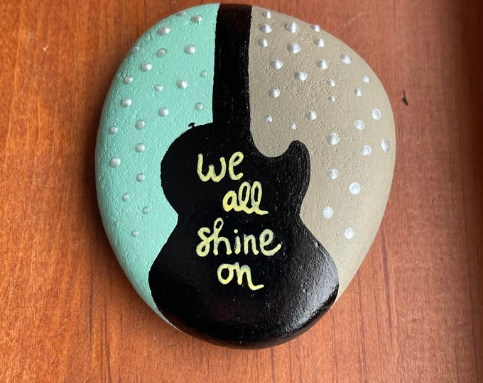 Instant Karma we All Shine On Painted Rock John Lennon Song Etsy
