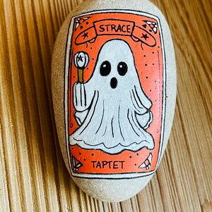 Carta de tarot fantasma pintada roca - The Emporer SELLADO