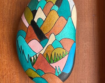 Montañas bohemias metálicas pintadas con roca SELLADA