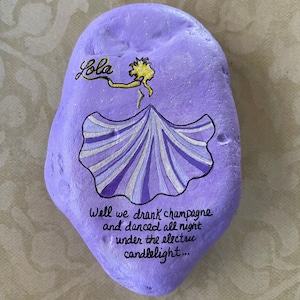 Lola painted rock - The Kinks - painted rocks