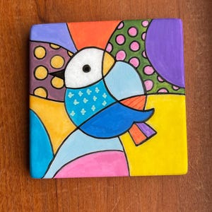 Bird painted rock SEALED