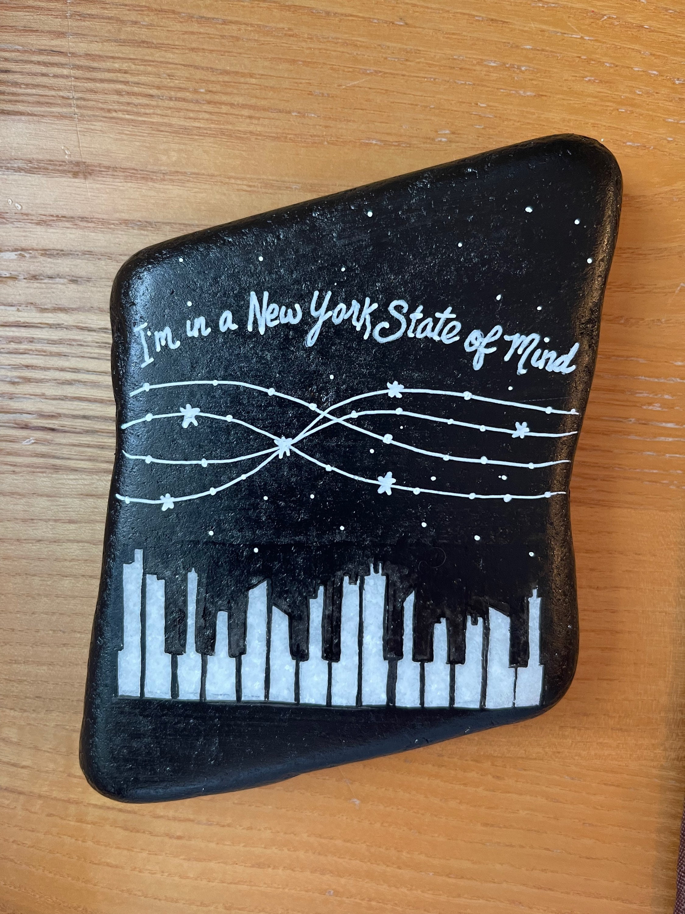 New York State of Mind Painted Rock Billy Joel Liedtext Rock | Etsy