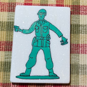 Sarge painted rock SEALED Toy Story