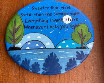 This Magic Moment painted rock SEALED