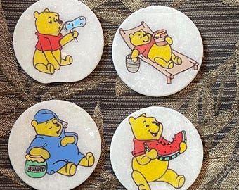 Mini Winnie painted rock - SEALED -  only 7.00 each! Pooh painted rocks