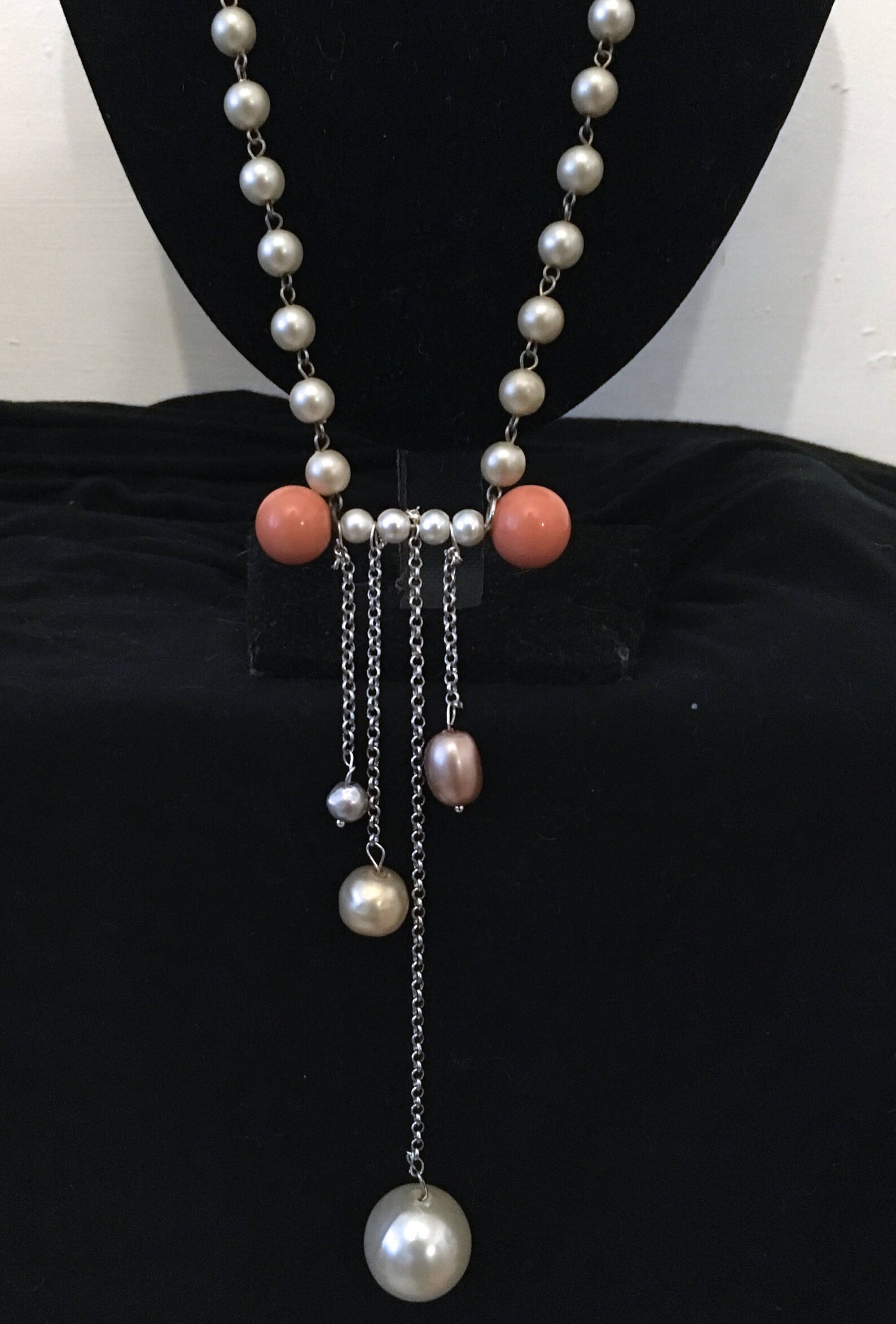 1920's Elegant Vintage Faux Pearl Long Flapper Necklace Etsy Ireland