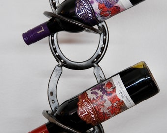 Metal art wine holder Duo