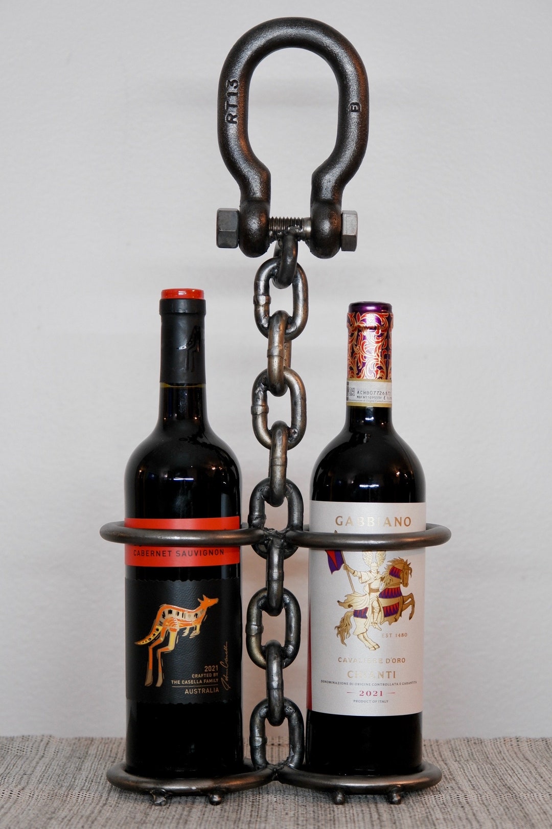Metal Art Wine Holder Traveler Etsy